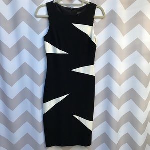 Gorgeous black and white sheath dress